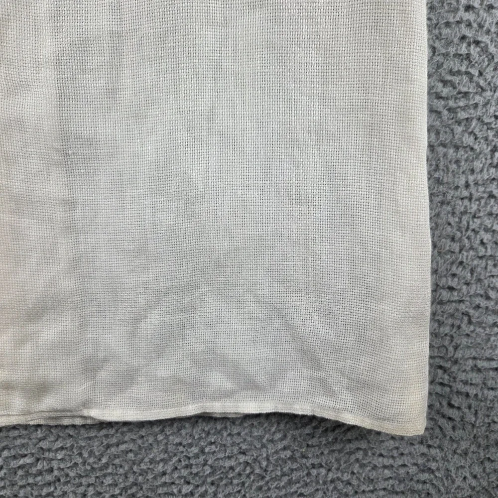 Banana Republic Mens Small Irish Linen Short Sleeve Button Up Shirt Cream